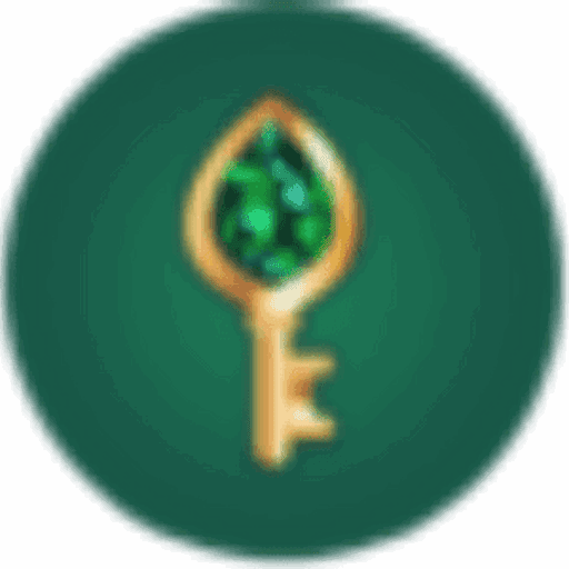 emerald collection logo without text in emerald green color and key